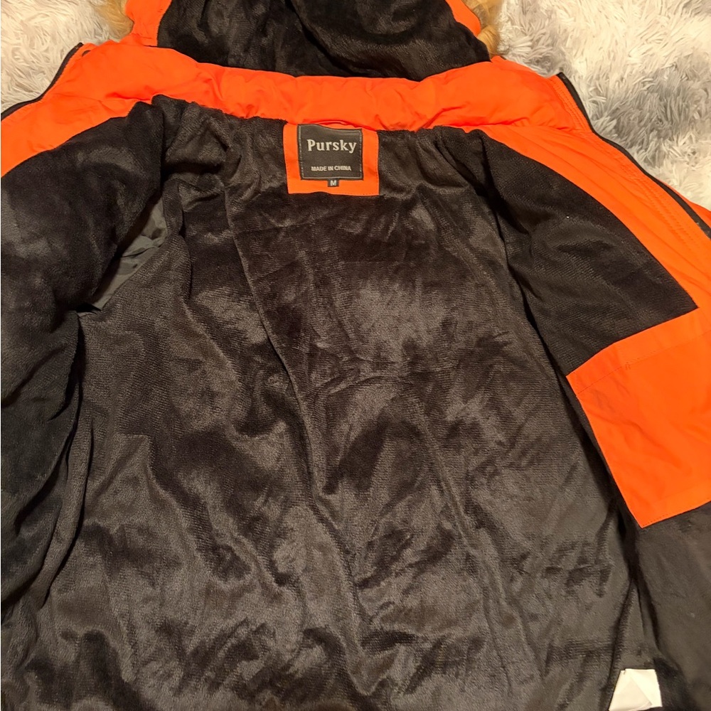 Men's Black and Orange Jacket